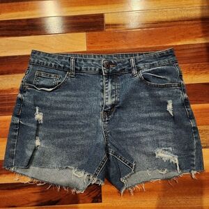 Denim Distressed Women Shorts
